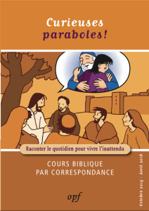 Page de couverture de notre cours 2015-2016 "Curieuses paraboles"